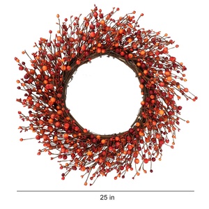 Couronne florale de printemps rose extra en mousse, avec <span class=keywords><strong>fleurs</strong></span> artificielles économiques, en forme de cône sur anneaux, pour la <span class=keywords><strong>livraison</strong></span>, Lily Best Flower Doors - Product Image 4