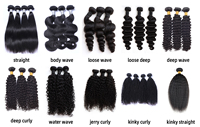 Lots de Cheveux Humains Brésiliens Vierges Remy de Grade 10A, Lisses Comme des Baguettes, Cuticules Alignées, Tissage Double Trame, Couleurs Plus Foncées, Vente en Gros