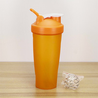 Bouteille shaker pour protéines, anti-fuite, sans BPA, avec boule mélangeuse pour les shakes protéinés, les smoothies et les séances d'entraînement