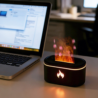 Nouveauté : Mini humidificateur à effet de flamme LED 7 couleurs, cadeau idéal, diffuseur pour la maison, le bureau et les amateurs de voyages