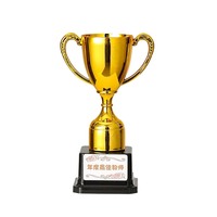 Trofeo Deportivo de Plástico Personalizado con Impresión UV, Trofeo Dorado de Honor para la Temporada de Graduación, para Regalos en Ferias Comerciales