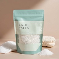 Sac d'emballage avec fermeture éclair en plastique debout personnalisé numérique imprimé en gros pour sceller à chaud le sel de mer de sel de bain