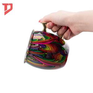 كوب من الفولاذ المقاوم للصدأ 304 سعة 12 أونصة و16 أونصة، كوب كوكتيل بتصميم جرافيتي، كوب بيرة 350 و500 مل، أدوات بار، كوب موسكو ميول للحفلات والبارات - Product Image 5