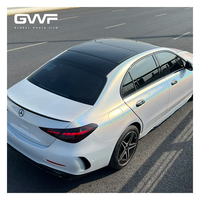 Film vinyle pour voiture blanc laser iridescent, autocollants de changement de couleur, PET sans bulles, autocollant auto-adhésif pour voiture, accessoires de voiture
