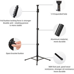 Trépied pour Smartphone oppo 2 en 1, support de bureau, en aluminium, léger, Vlog, perche à <span class=keywords><strong>Selfie</strong></span> - Product Image 3