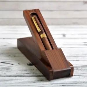 New Design Handcraft Wooden Ballpoint Pen Gift Set With Business Pen Case Display,Nice Writing Ball Pen