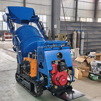 Bétonnière autochargeuse sur chenilles de 400 L, entièrement hydraulique, chargeuse de béton sur chenilles, machine de transport et de mélange tout-terrain