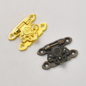 Cerradura para Muebles de Aleación de Zinc, Diseño Tradicional sin Llave en Bronce Antiguo y Dorado para Bolsos - Product Image 1
