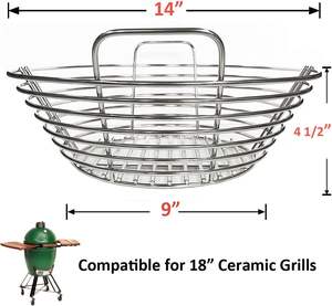 Diviseur <span class=keywords><strong>de</strong></span> panier à charbon <span class=keywords><strong>de</strong></span> bois pour extérieur, en acier inoxydable, résistant à la corrosion, compatible avec Green Egg - Product Image 5