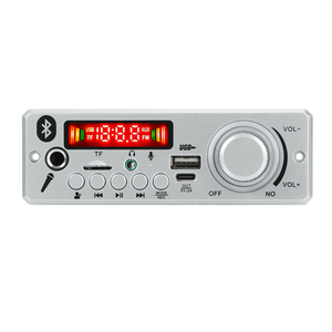Reproductor de MP3 para coche DIY de 80W, placa de Radio FM 5,0 <span class=keywords><strong>Bluetooth</strong></span>, micrófono de 6,5mm, 12V, AUX, USB, grabadora manos libres, amplificador decodificador de MP3 para coche TF - Product Image 3