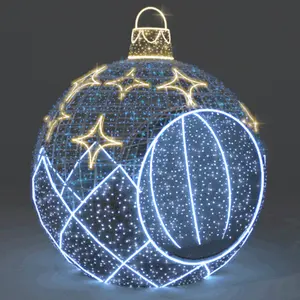 2024 Outdoor Christmas Decoration Led 3d Arch Ball Shaped Motif Light