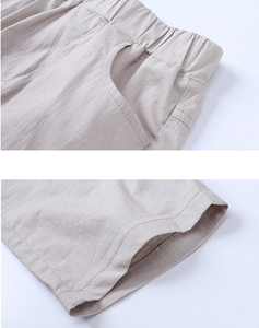 100% coton décontracté été <span class=keywords><strong>pull</strong></span> ensemble pour bébé garçons tricoté t-shirts respirant court tenue solide motif enfants ensemble de vêtements - Product Image 5