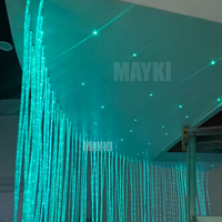Éclairage interactif en fibre optique pour plafond, rideau lumineux pour salle sensorielle, cascade murale LED en fibre optique pour autisme