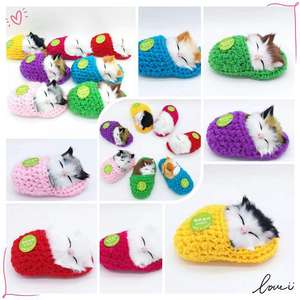 Set di 8 Gattini Dormienti in Pantofole, Mini Peluche Soffici con Suoni, Decorazione per la Casa, Giocattolo Gattino Dormiente - Product Image 5