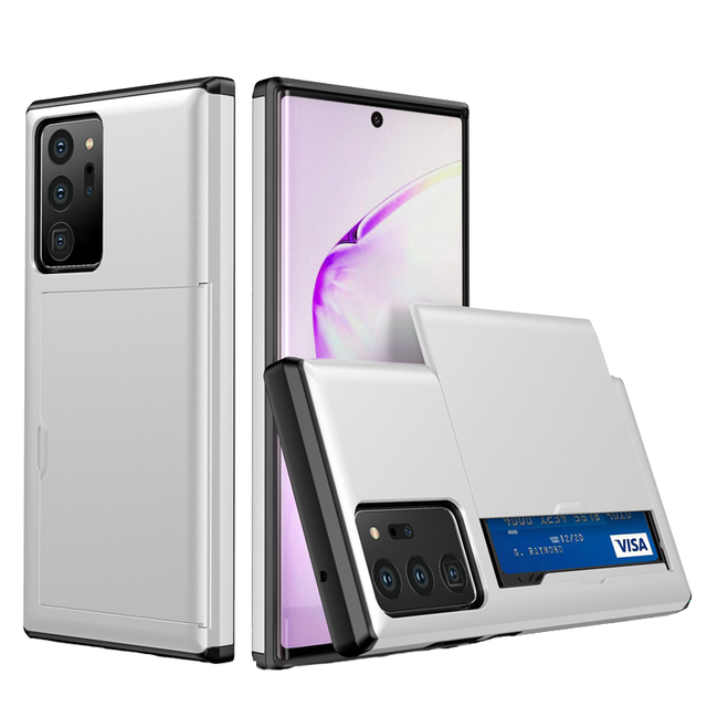 2026 New Design Hybrid TPU PC 2 in 1 Card Slot Phone Case for iPhone 17 16 Pro Max Heavy Duty Phone Combo Case