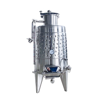 Cuve de Fermentation Vinicole en Acier Inoxydable Personnalisable 2000L avec Chemise de Refroidissement pour Vin Rouge