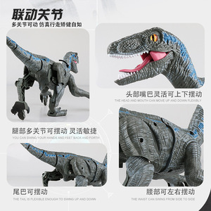 2.4 GHz Velociraptor khủng long RC Robot đồ chơi LED ánh sáng đi bộ Roaring <span class=keywords><strong>Dino</strong></span> Raptor điều khiển từ xa khủng long đồ chơi cho trẻ em - Product Image 5