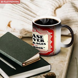 <b>Ceramic</b> <b>Mug</b> Frosted Black 11oz Heat Activated Color Changing Custom Cup - Product Image 3