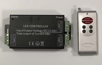 Contrôleur LED RGB haute puissance 48A avec boîtier en fer, télécommande sans fil RF 6 touches, contrôleur de bande lumineuse LED RGB DC12-24V