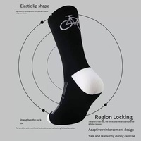 Chaussettes de cyclisme unisexes en nylon tricoté, couleur vive, haute visibilité, respirantes, séchage rapide, avec revers et semelle renforcés, pour l'été
