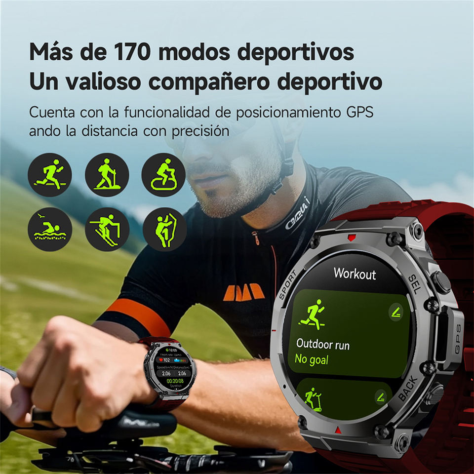 SKMEI&BOZLUN 2026 1.43inch AMOLED Sport GPS Water Resistant Smart Watch ...