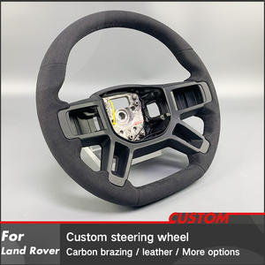 Per Land Rover Defender 90 110 130 per <span class=keywords><strong>interni</strong></span> Smart LED leggero stile sportivo personalizzato in pelle scamosciata nera in fibra di carbonio volante - Product Image 2