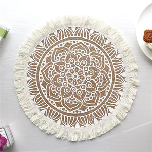 <span class=keywords><strong>Tapis</strong></span> <span class=keywords><strong>de</strong></span> salle à manger <span class=keywords><strong>de</strong></span> <span class=keywords><strong>cuisine</strong></span>, <span class=keywords><strong>tapis</strong></span> <span class=keywords><strong>de</strong></span> Table rond <span class=keywords><strong>en</strong></span> <span class=keywords><strong>Jute</strong></span> imprimé <span class=keywords><strong>en</strong></span> soie imperméable avec pompons - Product Image 2