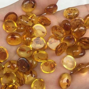 Cabochon in <span class=keywords><strong>Ambra</strong></span> Naturale <span class=keywords><strong>Gialla</strong></span> a Forma Ovale con Fondo Piatto, Superficie Liscia, Pietre Semilavorate Sfuse per Creazione di Gioielli - Product Image 1