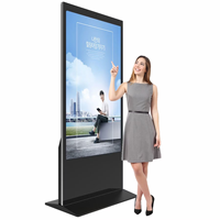 Vente flash - Lecteur publicitaire tactile moderne en aluminium noir de haute qualité pour espaces publics