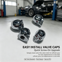 Nouveau produit en promotion : Capuchon de valve de pneu de voiture créatif en forme de crâne, accessoire de décoration tête de démon