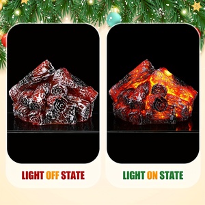 Lámpara Nocturna LED 3D Realista con Efecto de Fuego - Mini Hoguera Portátil con <span class=keywords><strong>Brasas</strong></span> Brillantes y Llama Parpadeante, Lámpara de Camping a Pilas - Product Image 5