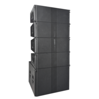 Système de sonorisation professionnel puissant pour extérieur, avec enceintes Line Array à double haut-parleur de 15 pouces et double caisson de basses de 21 pouces, pour concerts sur scène