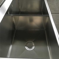 Nouvelle arrivée Xiangying, évier de cuisine commercial à trois bacs en acier inoxydable 201 certifié NSF, finition brossée mate, 300 kg/m