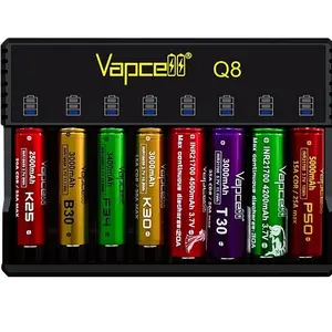 New Release Vapcell Smart Q8 8slots Charger The Most Cost-effective For 18650 21700 26650 I-ion Batteries