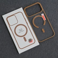 Étui de téléphone en acrylique mat de luxe pour iPhone 11 12 13 14 15 16 17 Pro Max Air Plus, coque arrière magnétique avec pare-chocs