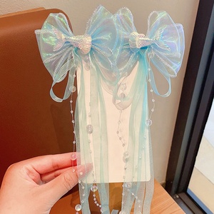 YANE nouveaux accessoires pour cheveux sur les pinces à cheveux fée coréenne pour les filles et l'arc en tulle et la <span class=keywords><strong>pince</strong></span> à cheveux sirène pour les enfants - Product Image 6