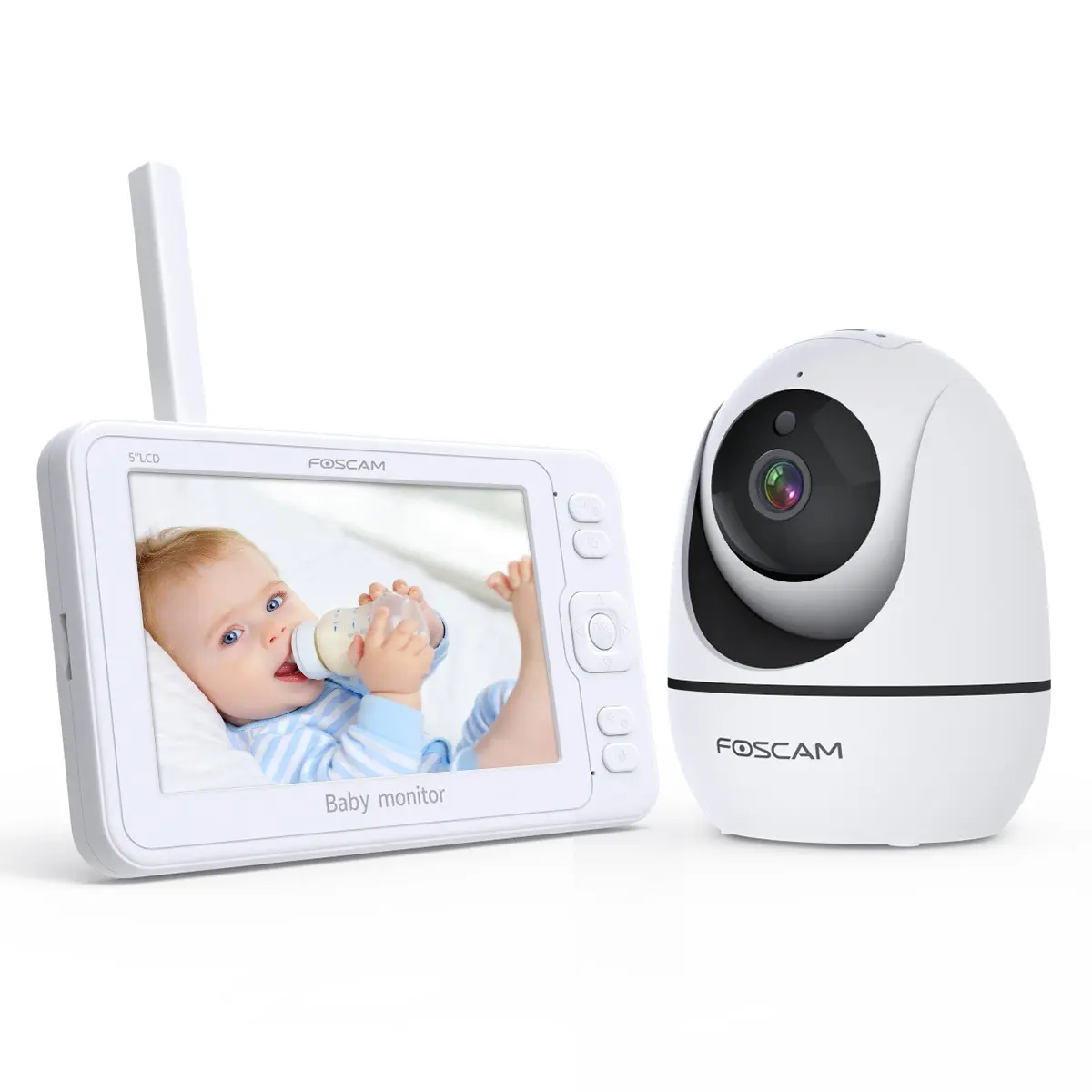 Foscam 1080p hd indoor wifi smart home camera baby monitor with camera and microphone