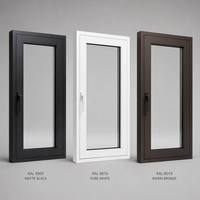 Ventana Abatible de Aluminio de Piso a Techo con Doble Acristalamiento Bajo Emisivo y Relleno de Argón, Diseño Panorámico con Rotura de Puente Térmico