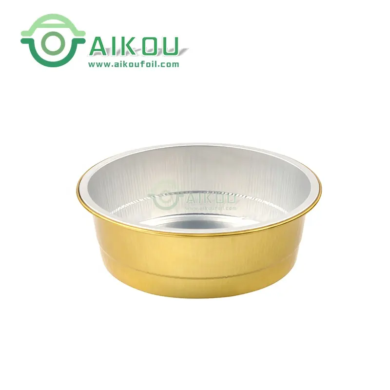Suppen-Tablett zum Mitnehmen in Lebensmittel qualität Gold Custom Logo Aluminium-Lebensmittelschalen-Folien verpackungs folien behälter mit Folien behälter deckel