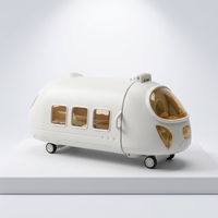 Gobelet à paille réutilisable en PP, sans BPA, anti-fuite, avec sangle de transport, motif dessin animé train, écologique, pour enfants, idéal pour l'école et les activités de plein air