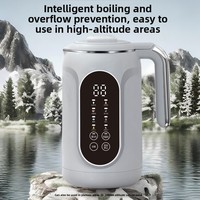 Machine à lait de soja portable avec écran tactile et bac à noix, pour usage domestique, prise en charge de la langue allemande, capacité de 1500 ml