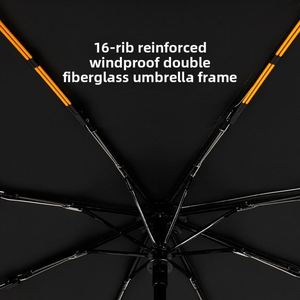 Sombrilla Plegable Automática Minimalista de Doble Uso para Jardín, con Protección Solar UV, Resistente al Viento, para Estudiantes y Mujeres, Color Negro - Product Image 2