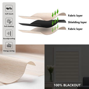 من المصنع مباشرة حجم مخصص لاسلكي قماش ناعم كهربائي تحكم كهربائي زيجبي تحكم زيجبي ستائر ظلال شفافة مزدوجة - Product Image 5
