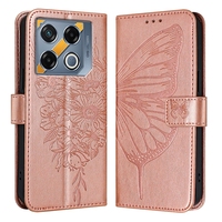 Étui portefeuille en cuir à motif floral papillon pour Infinix GT 20 Pro NOTE 40 5G 30 VIP 30I Hot 50I 40I Smart 8 Plus Zero Play avec support intégré