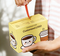 Boîte à café en carton ondulé écologique et recyclable, impression personnalisée, bande détachable pour grains de café bio, sucre, chewing-gum, gelée