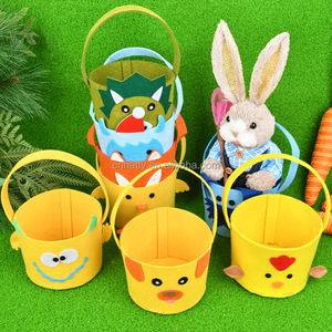 سلة عيد الفصح بالجملة للأطفال، هدية بيض عيد الفصح، مستلزمات حفلات الصيد، حقيبة من اللباد، ديكور منزلي - Product Image 1