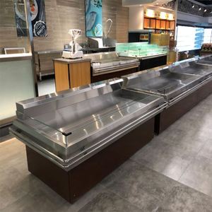 Supermarché commercial <span class=keywords><strong>froid</strong></span> stockage utilisé métro <span class=keywords><strong>sandwich</strong></span> table de préparation réfrigérée congélateur d'île - Product Image 5