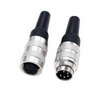 Conector Circular M16 de 5 Pines, Base de Cobre AISG, Conectores Macho y Hembra para Comunicación de Estación Base, Codificador Servo, Conector de Aviación