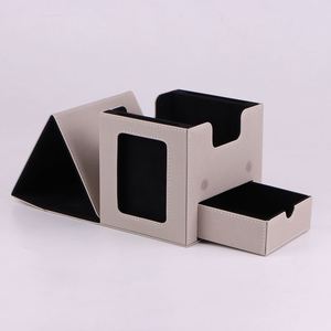 Boîte de rangement portable en cuir PU avec fenêtre de visualisation pour cartes et accessoires de jeu - Product Image 1