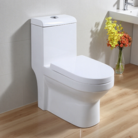 YIDA WC monobloc moderne en céramique, à économie d'eau, haute efficacité (1,28 GPF), conforme CUPC ADA, avec siphon en P et installation encastrée, pour toilettes commerciales